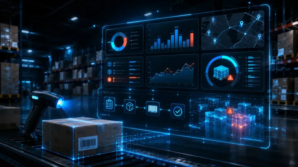 Inventory audit workflow dashboard with warehouse stock verification and inventory discrepancy monitoring