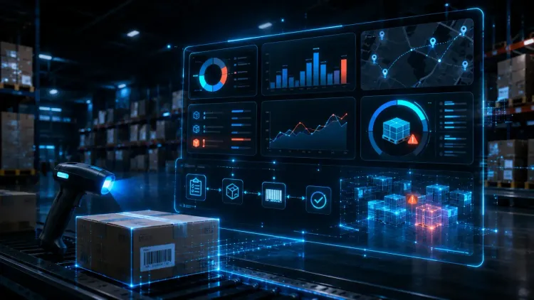 Inventory audit workflow dashboard with warehouse stock verification and inventory discrepancy monitoring